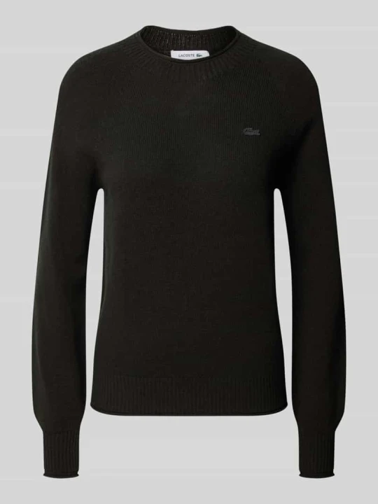 Zdjęcie produktu sweter z czystej wełny o kroju regular fit Lacoste Ciemnozielony