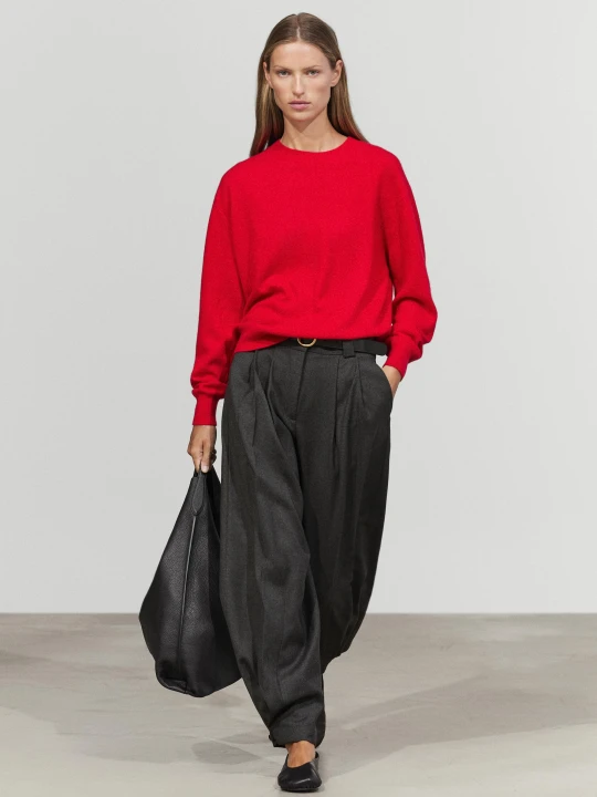 Zdjęcie produktu Sweter Z Długim Rękawem Ze 100% Kaszmiru - Czerwony - Massimo Dutti - Female