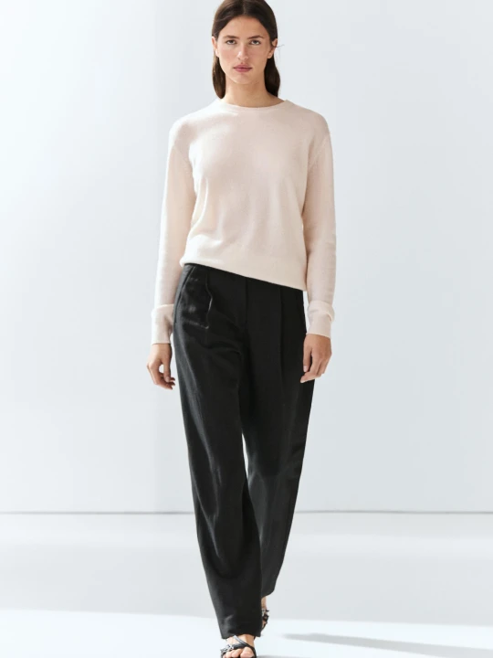 Zdjęcie produktu Sweter Z Długim Rękawem Ze 100% Kaszmiru - Surowy - Massimo Dutti - Female