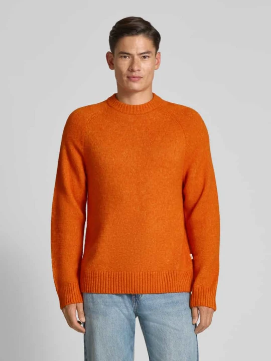 Zdjęcie produktu Sweter z dodatkiem wełny model ‘Gilbert’ Les Deux Pomarańczowy