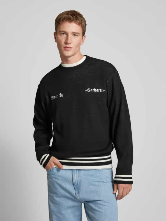 Zdjęcie produktu Sweter z dzianiny krój regular fit z dodatkiem wełny Carhartt WIP Czarny
