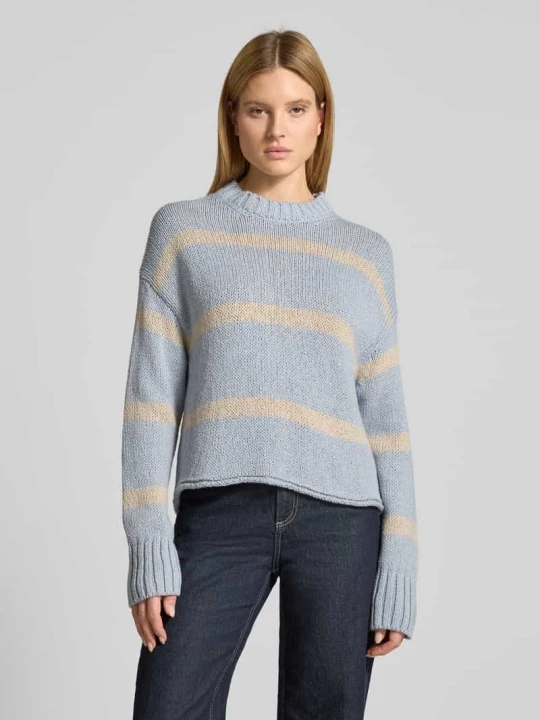 Zdjęcie produktu Regular Fit sweter z dzianiny z mieszanki bawełny Marc O'Polo Jasnoniebieski