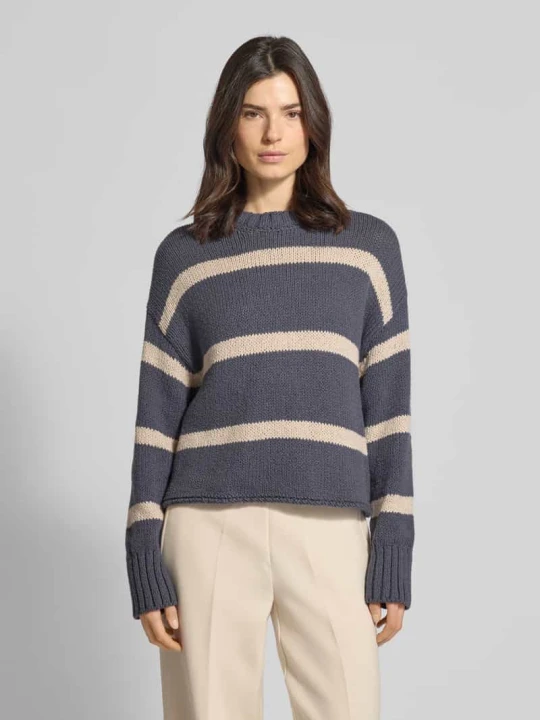 Zdjęcie produktu Regular Fit sweter z dzianiny z mieszanki bawełny Marc O'Polo Ciemnoniebieski