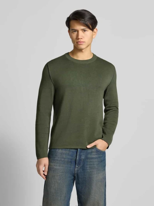 Zdjęcie produktu Sweter z dzianiny kroju regular fit z mieszanki bawełny Marc O'Polo Khaki