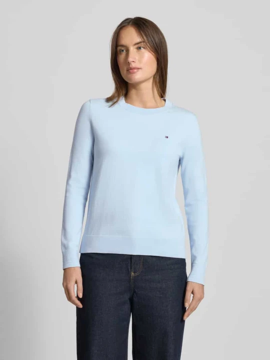 Zdjęcie produktu Regular Fit sweter z dzianiny z mieszanki bawełny Tommy Hilfiger Jasnoniebieski