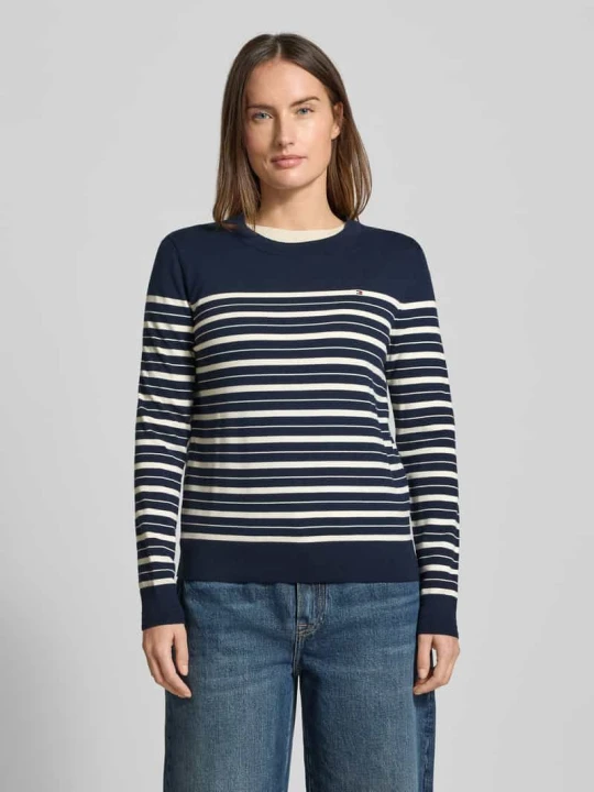 Zdjęcie produktu Regular Fit sweter z dzianiny z mieszanki bawełny Tommy Hilfiger Granatowy