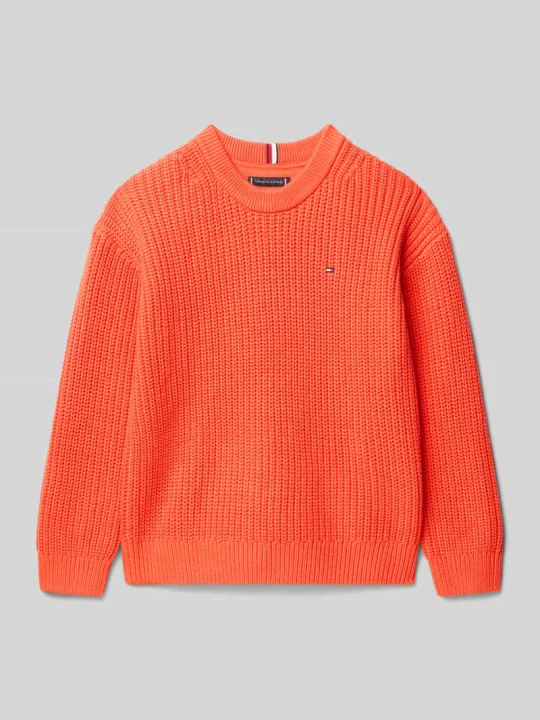 Zdjęcie produktu Sweter z dzianiny kroju regular fit z mieszanki bawełny Tommy Hilfiger Jasnoczerwony