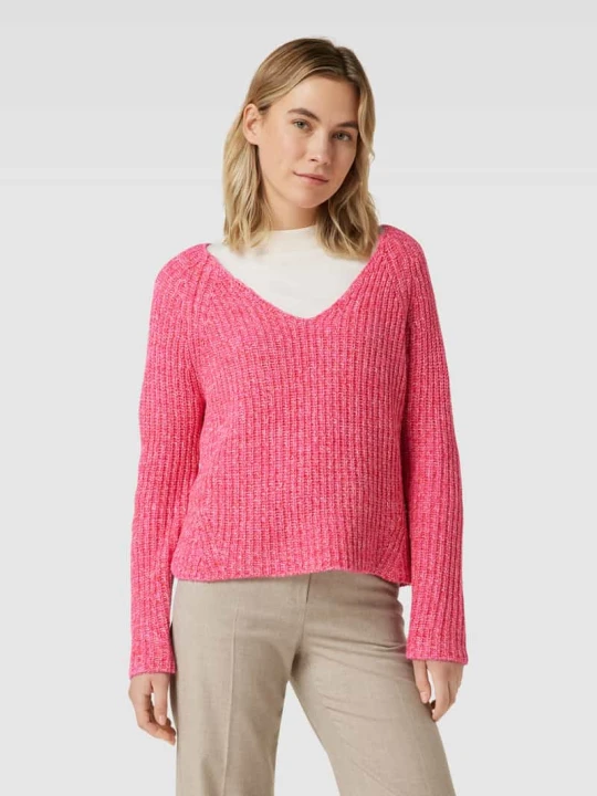 Zdjęcie produktu Sweter z dzianiny melanżowy model ‘Sangi’ Lieblingsstück Jasnoczerwony