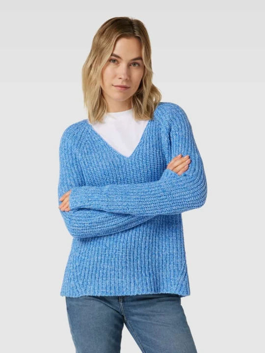 Zdjęcie produktu Sweter z dzianiny melanżowy model ‘Sangi’ Lieblingsstück Niebieski