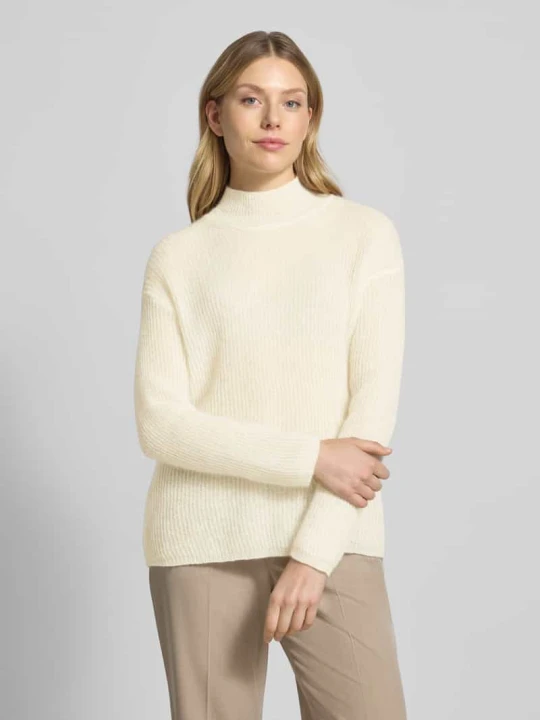 Zdjęcie produktu Sweter z golfem Comfort Fit z dodatkiem wełny model „TENNA” MM By Max Mara Złamany biały