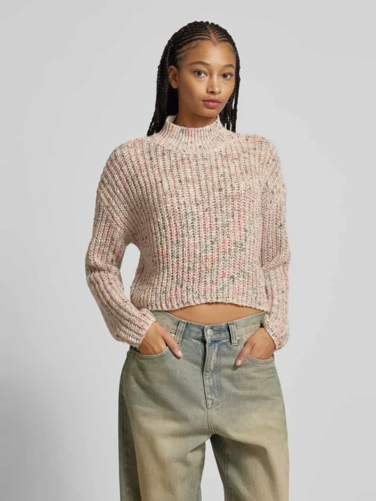 Zdjęcie produktu Sweter z dzianiny o kroju comfort fit z dodatkiem wełny z efektem wielokolorowego melanżu model ‘SPRINKLE’ Only Beżowy