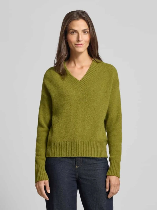 Zdjęcie produktu Sweter z dzianiny o kroju comfort fit z mieszanki wełny model ‘VISITA’ Weekend Max Mara Trawiasty zielony