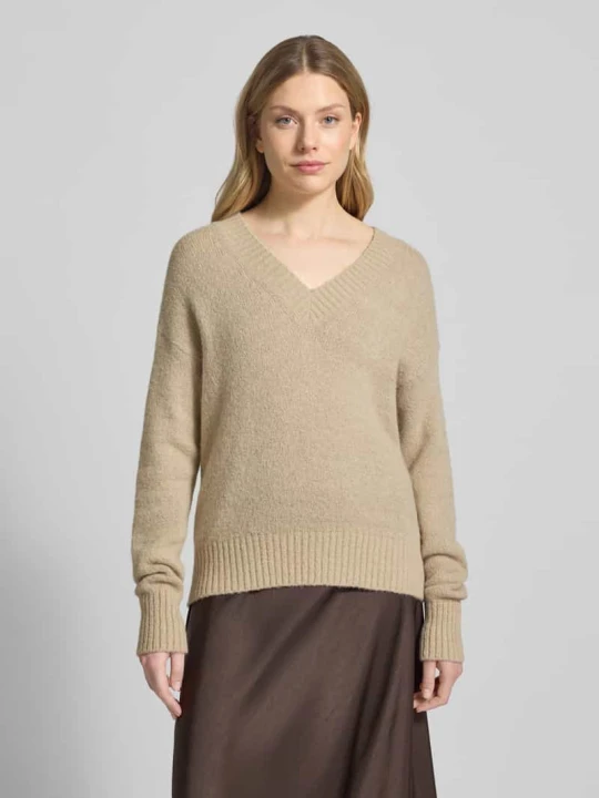 Zdjęcie produktu Sweter z dzianiny o kroju comfort fit z mieszanki wełny model ‘VISITA’ Weekend Max Mara Piaskowy