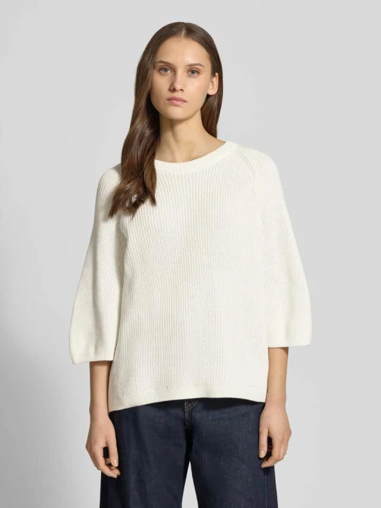Zdjęcie produktu Sweter z dzianiny o kroju oversized z czystej Bawełna Model 'MARGE' JJXX Złamany biały
