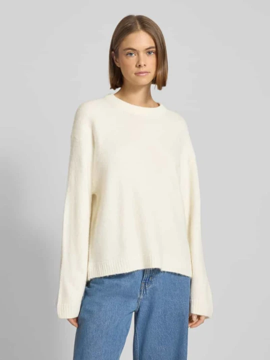 Zdjęcie produktu Sweter z dzianiny o kroju oversized z dodatkiem lnu Gina Tricot Złamany biały