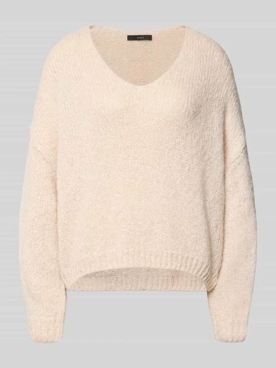 Zdjęcie produktu Sweter z dzianiny o kroju oversized z dodatkiem moheru Oui Złamany biały