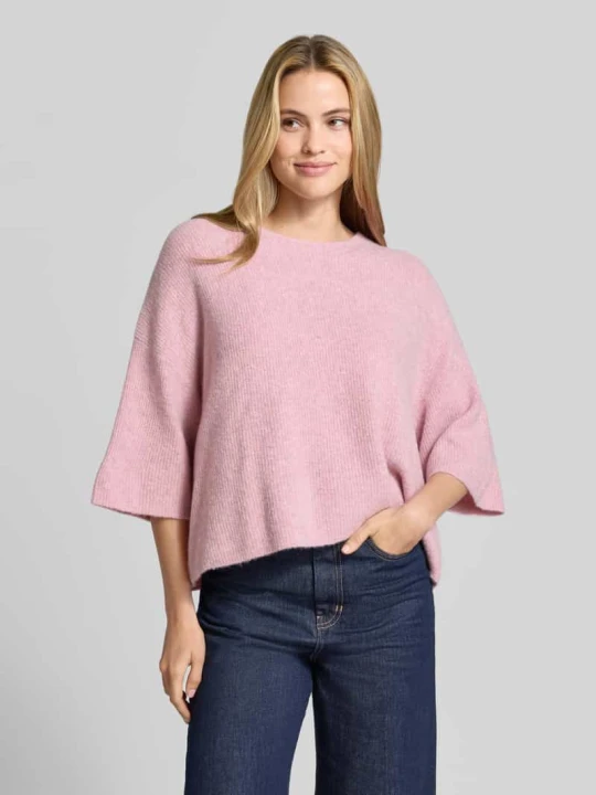 Zdjęcie produktu sweter z dzianiny o kroju oversized z domieszką lnu American Vintage Jasnoróżowy