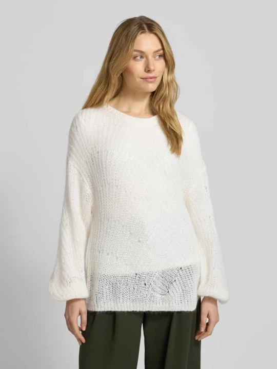 Zdjęcie produktu Sweter z dzianiny o kroju oversized z Mieszanka moheru z Dodatek wełny Model 'C_FERIGNON' Boss Złamany biały