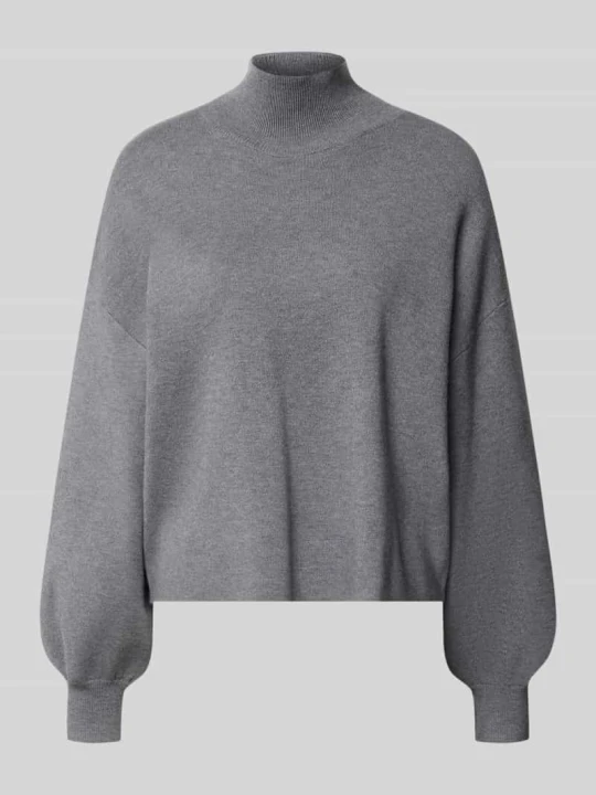 Zdjęcie produktu Sweter z dzianiny o kroju oversized z mieszanki wiskozy model 'Mercy East' MSCH Copenhagen Średnioszary