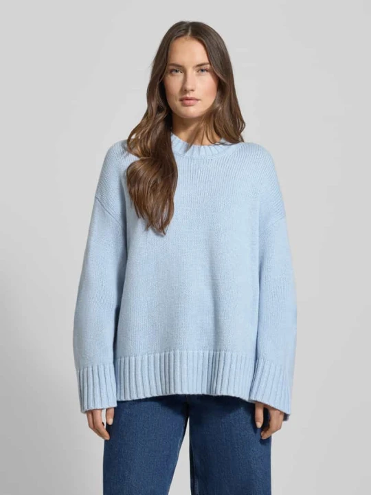 Zdjęcie produktu Oversized Sweter z dzianiny z Mieszanka wełny Model 'SAKEIKO' Samsøe Samsøe Jasnoniebieski