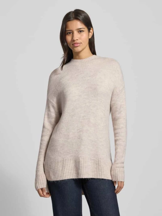 Zdjęcie produktu Sweter z dzianiny o kroju oversized z półgolfem model ‘LEFILE’ Vero Moda Beżowy