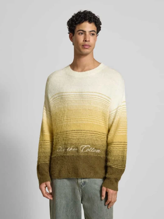 Zdjęcie produktu Sweter z dzianiny o kroju oversized z prążkowanymi wykończeniami Another Cotton Lab Beżowy