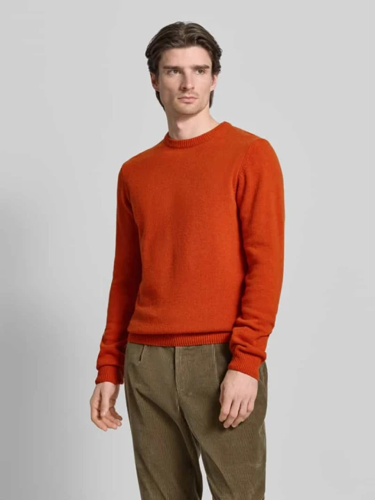 Zdjęcie produktu Sweter z dzianiny o kroju oversized z prążkowanymi wykończeniami Casual Friday Pomarańczowy