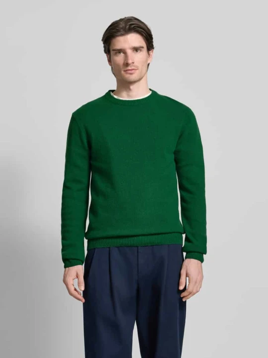 Zdjęcie produktu Sweter z dzianiny o kroju oversized z prążkowanymi wykończeniami Casual Friday Zielony