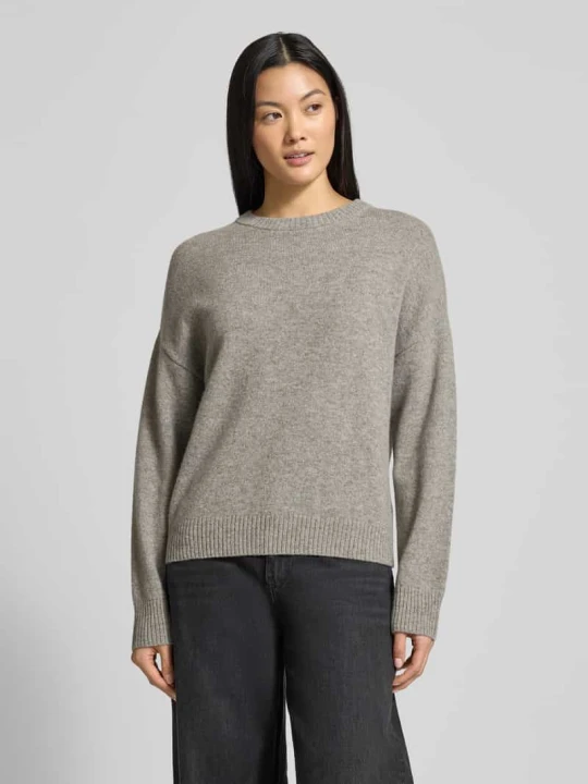 Zdjęcie produktu Sweter z dzianiny o kroju oversized z prążkowanymi wykończeniami model „Fiona” Guido Maria Kretschmer Średnioszary melanż