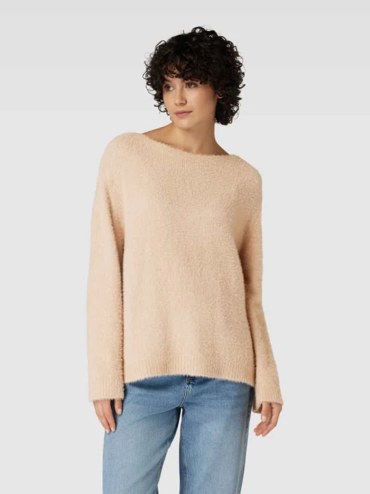 Zdjęcie produktu Sweter z dzianiny o kroju oversized z prążkowanymi wykończeniami Tom Tailor Beżowy