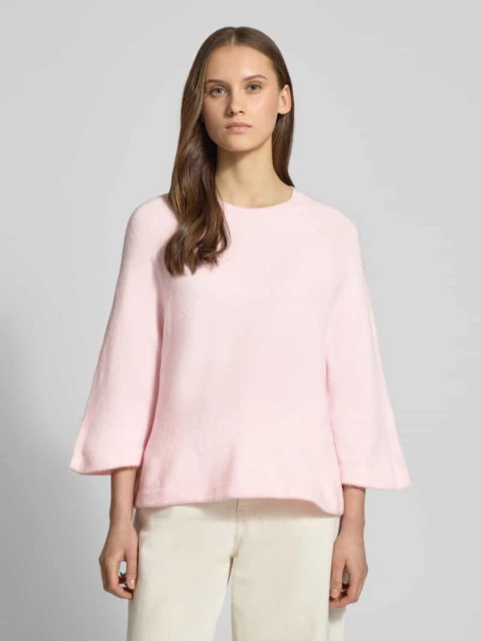 Zdjęcie produktu Oversize’owy sweter dzianinowy z rękawem 3 / 4 model 'SIMONI' Only Różowy