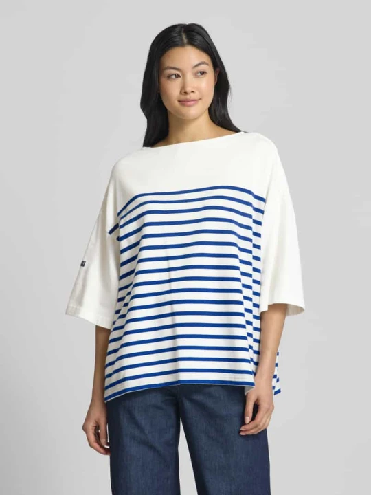Zdjęcie produktu Sweter z dzianiny o kroju oversized z rękawem o dł. 3/4 Polo Ralph Lauren Ciemnoniebieski