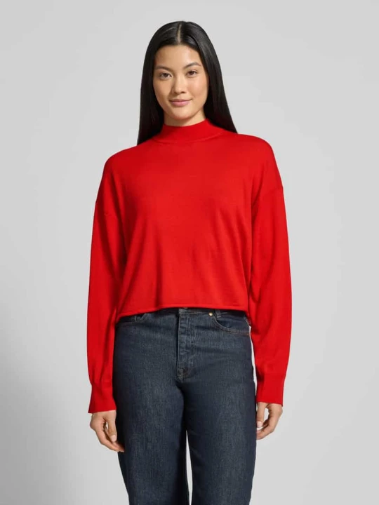 Zdjęcie produktu Sweter z dzianiny o kroju oversized ze stójką model „MATHISA” Drykorn Czerwony