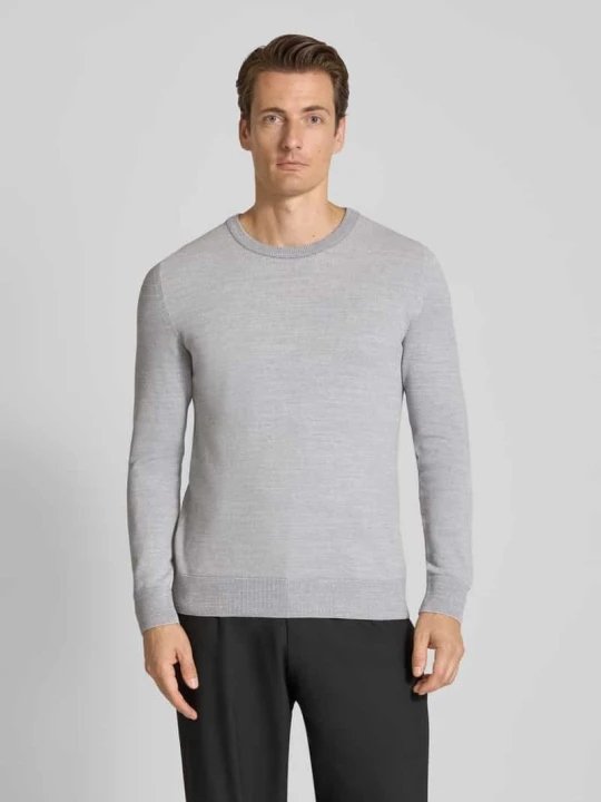 Zdjęcie produktu Sweter z dzianiny o kroju regular fit z czystej bawełny Marc O'Polo Jasnoszary
