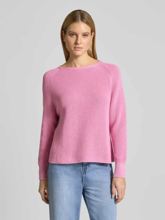 Zdjęcie produktu Regular Fit sweter dzianinowy z czystej bawełny Marc O'Polo Mocnoróżowy