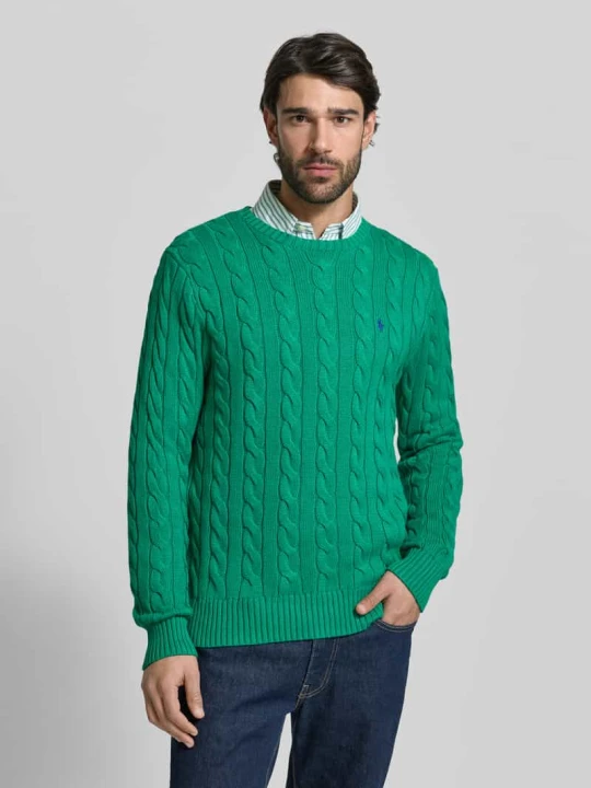 Zdjęcie produktu Regular Fit sweter dzianinowy z czystej bawełny Polo Ralph Lauren Zielony