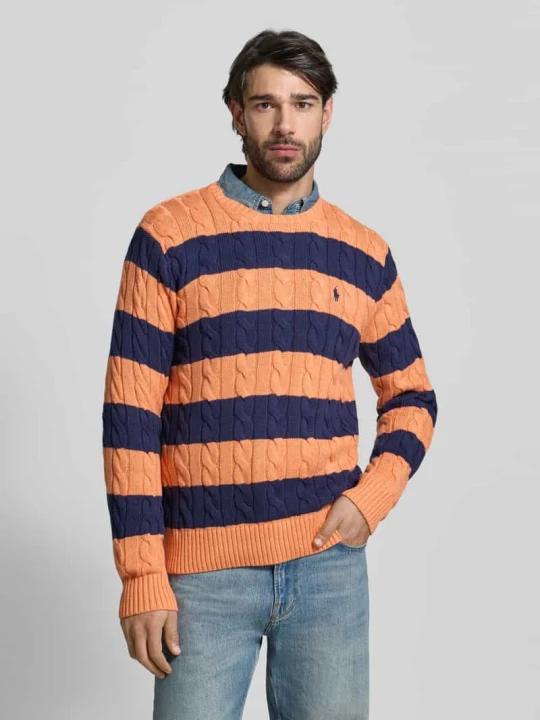 Zdjęcie produktu Regular Fit sweter dzianinowy z czystej bawełny Polo Ralph Lauren Pomarańczowy