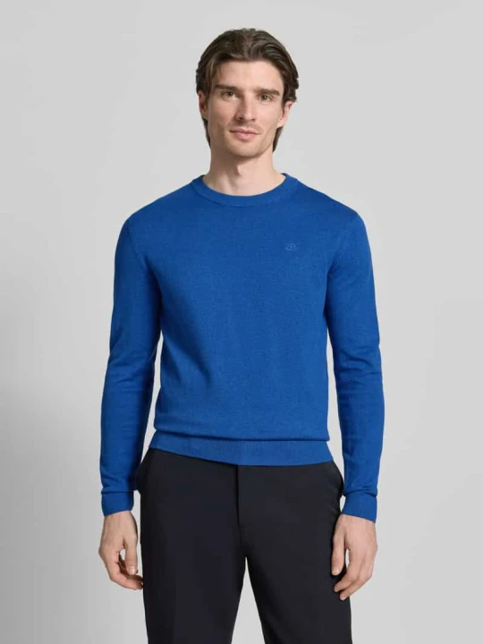 Zdjęcie produktu Regular Fit sweter dzianinowy z czystej bawełny Tom Tailor Królewski niebieski