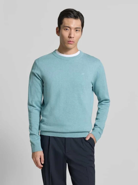 Zdjęcie produktu Regular Fit sweter dzianinowy z czystej bawełny Tom Tailor Niebieski
