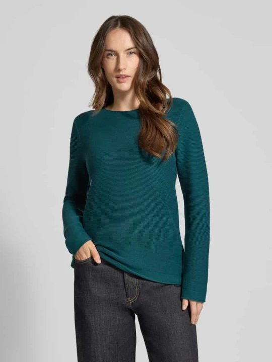 Zdjęcie produktu Regular Fit sweter dzianinowy z czystej bawełny Tom Tailor Ciemnozielony