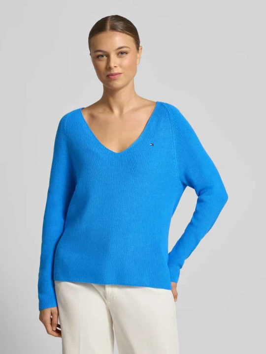 Zdjęcie produktu Sweter z dzianiny o kroju regular fit z czystej bawełny Tommy Hilfiger Jasnoniebieski