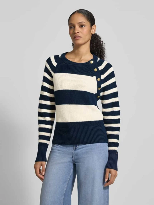 Zdjęcie produktu Regular Fit sweter dzianinowy z czystej bawełny Tommy Hilfiger Granatowy