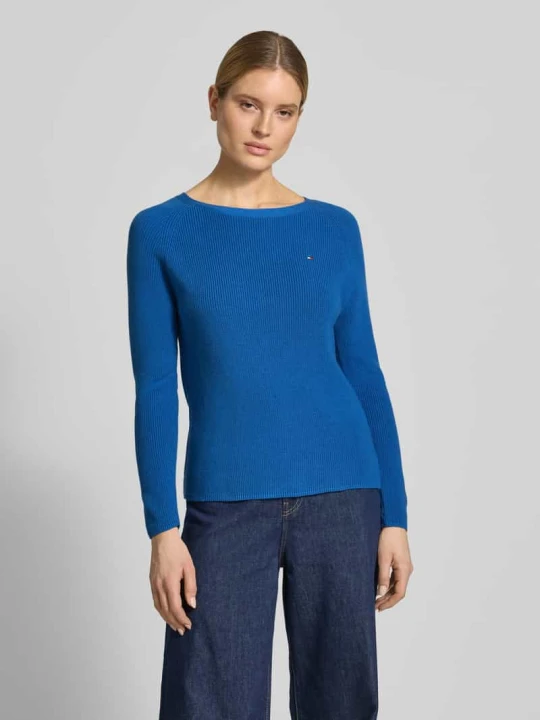 Zdjęcie produktu Sweter z dzianiny o kroju regular fit z czystej bawełny Tommy Hilfiger Królewski niebieski