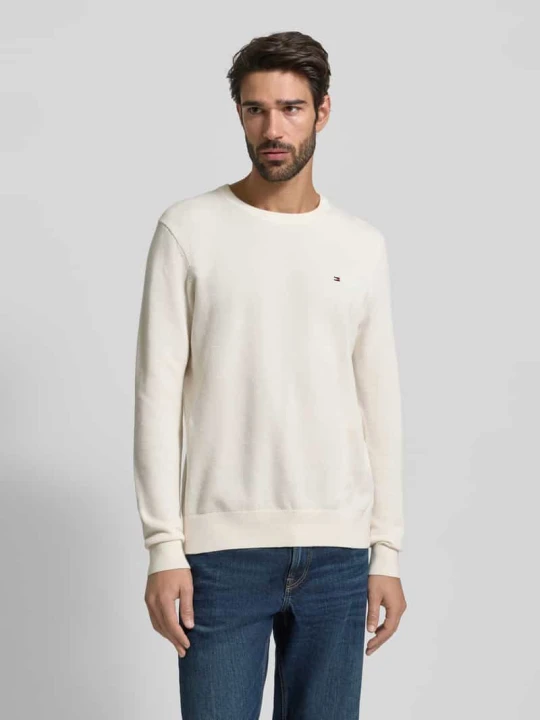 Zdjęcie produktu Sweter z dzianiny o kroju regular fit z czystej bawełny Tommy Hilfiger Écru