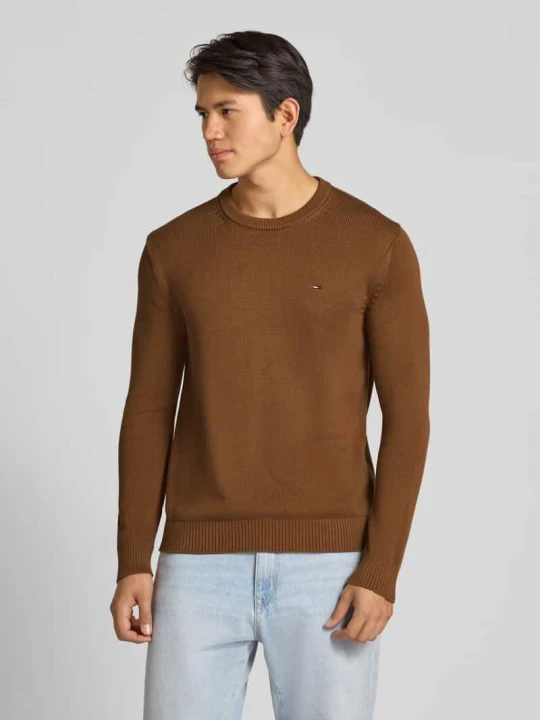 Zdjęcie produktu Sweter z dzianiny o kroju regular fit z czystej bawełny Tommy Jeans Średniobrązowy