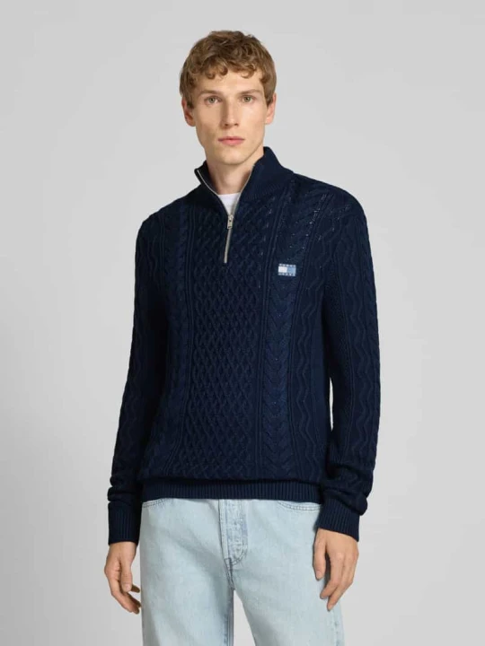 Zdjęcie produktu Sweter z dzianiny o kroju regular fit z czystej bawełny Tommy Jeans Granatowy