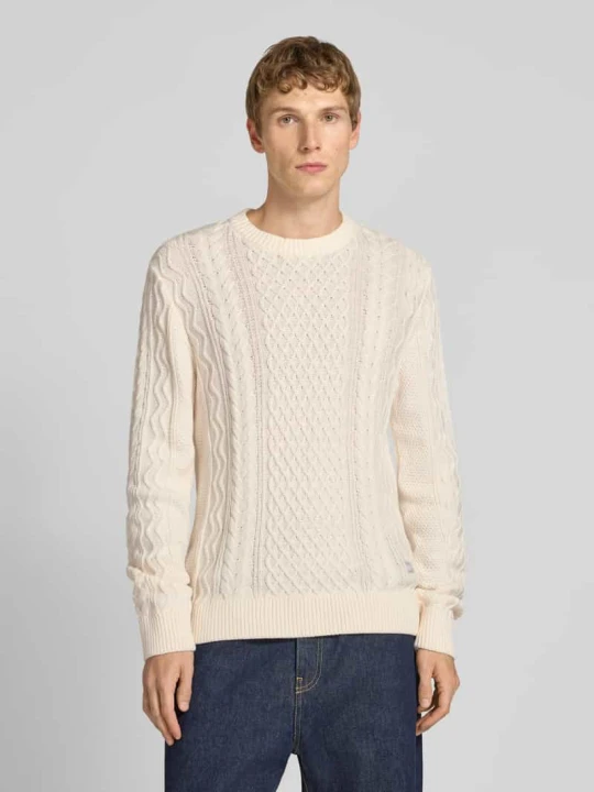 Zdjęcie produktu Sweter z dzianiny o kroju regular fit z czystej bawełny Tommy Jeans Złamany biały