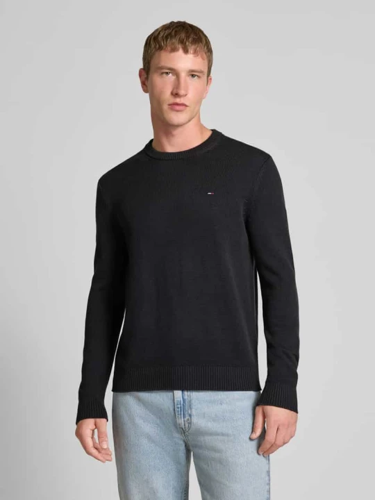 Zdjęcie produktu Sweter z dzianiny o kroju regular fit z czystej bawełny Tommy Jeans Czarny