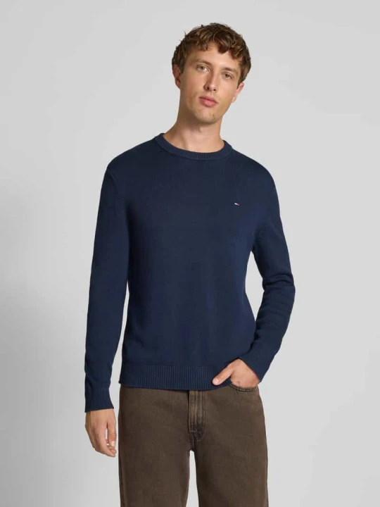 Zdjęcie produktu Sweter z dzianiny o kroju regular fit z czystej bawełny Tommy Jeans Granatowy