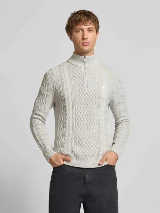 Zdjęcie produktu Sweter z dzianiny o kroju regular fit z czystej bawełny Tommy Jeans Jasnoszary melanż